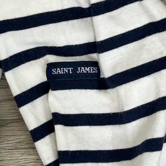 Saint James for J Crew Striped 3/4 Sleeve Top - Picture 4 of 9